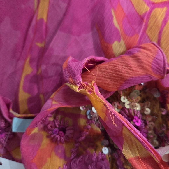 Marciano Pink and Orange High Low Dress - Picture 11 of 12